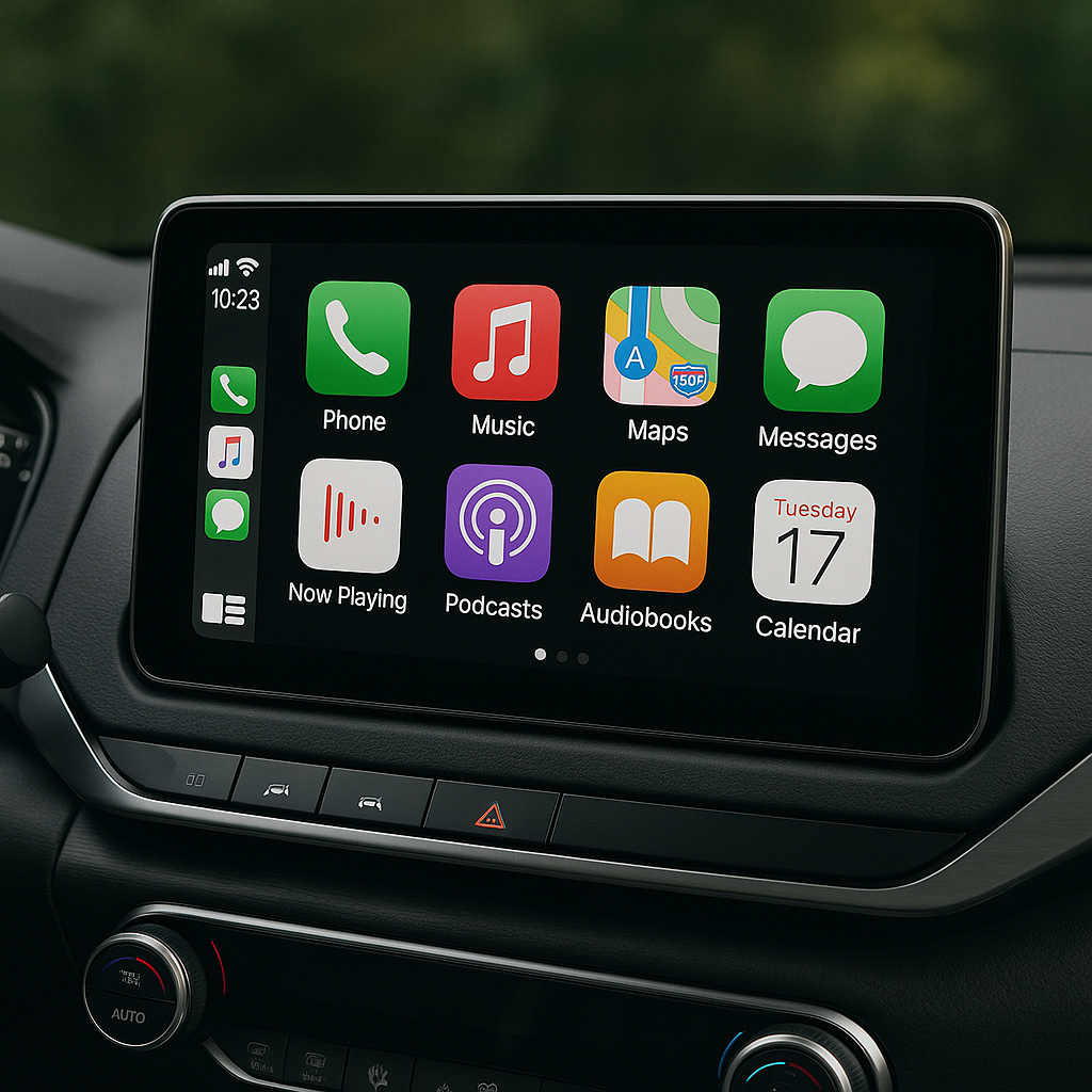 מסך מולטימדיה אוניברסלי 10 אינץ׳ תומך apple car play & android auto